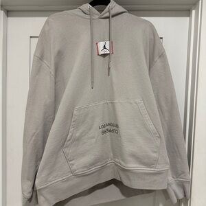 Jordan Los Angeles Clippers Light Gray Pullover Hoodie